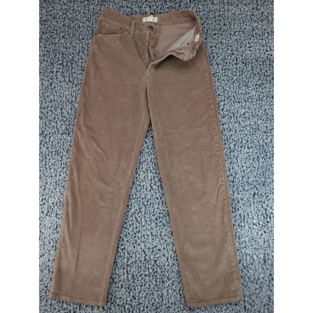 Madewell The Perfect Vintage Corduroy Pants Womens 27 Brown High Rise Straight